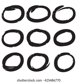 set of vector simple circle markers
