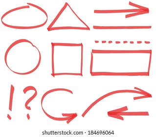 Set of vector simple design elements