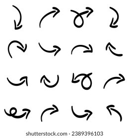 set of vector small arrows