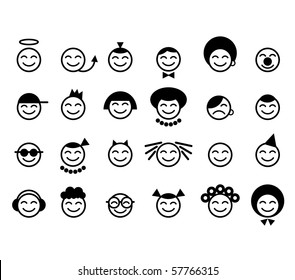 set of vector smile