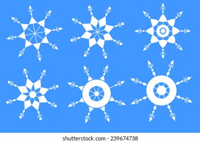 Set of Vector snowflakes