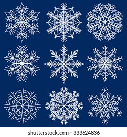 Beautiful Seamless Pattern Snowflake Circle Vector Stock Vector ...