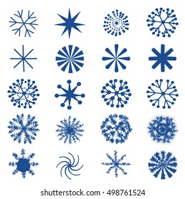 Set of vector snowflakes for christmas background
