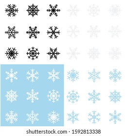 set of vector snowflakes for christmas. vector illustration