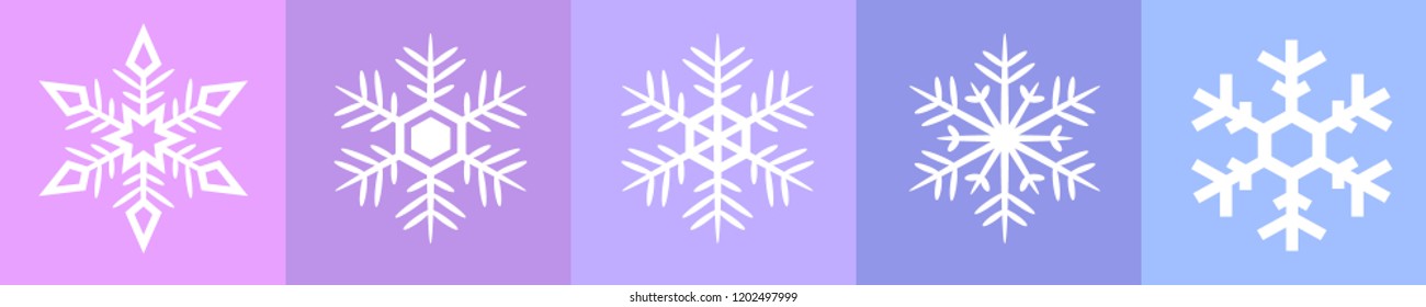 Set of vector snowflakes. Icons for websites. For printing on ceramics, textiles.