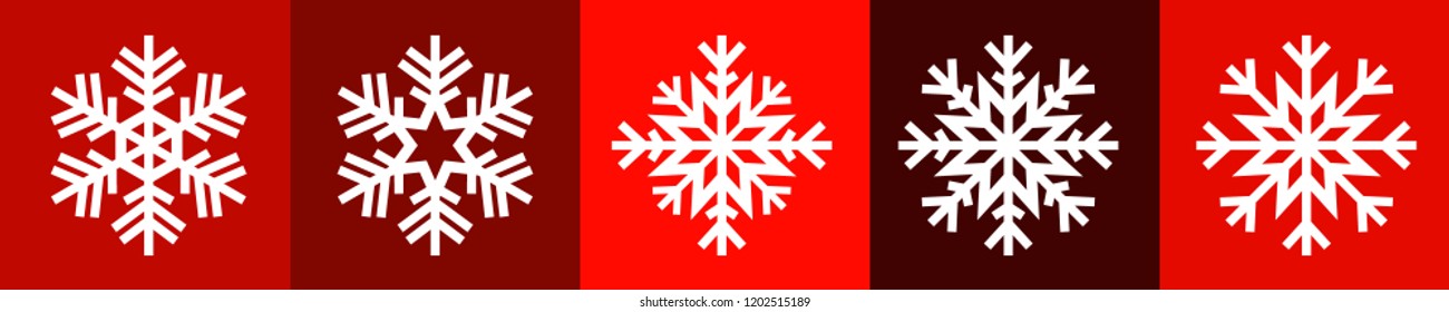 Set of vector snowflakes. Icons for websites. For printing on ceramics, textiles.