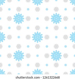 Set of vector snowflakes. Vector illustration seamless pattern. Flat design