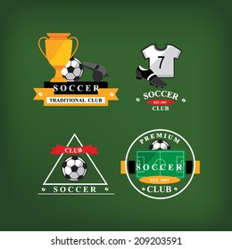 Set of vector soccer badge, labels,emblems.