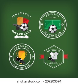 Set of vector soccer badge, labels,emblems.