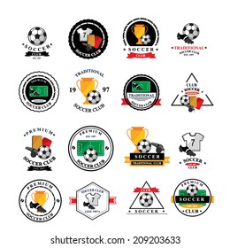 Set of vector soccer badge, labels,emblems.