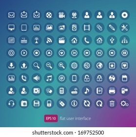 Set of vector social media icons. Flat design - vector icons