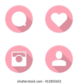 Set of vector social network icons. 