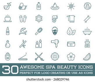 Set of Vector Spa Beauty Yoga Sport Elements Illustration
 can be used as Logo or Icon in premium quality
