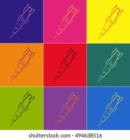 Set of vector spaceships. Cosmos. Space cartoon icons set. Flat universal rocket icons. Colorful satellite,spaceships. Rocket set