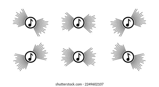 set a vector spectrum music elegant and cool