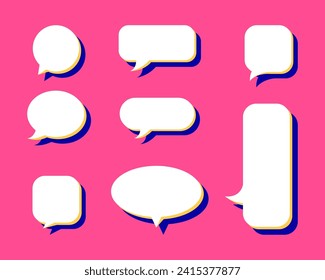  Set of Vector Speech Bubble Collection perfect for adding a touch of yesteryear to your graphic projects