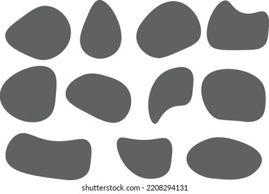 Set of vector speech bubble doodles. hand drawing. gray bubble set