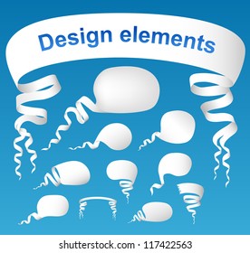 Set of vector speech bubbles, design elements