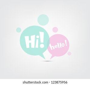 Set of vector speech bubbles icons for websites or business design