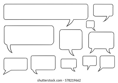 Set of vector speech text bubbles