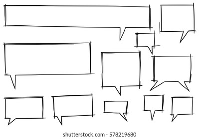 Set of vector speech text bubbles