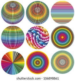 Set of vector spheres in full color spectrum for business or decoration