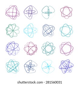 Set Of Vector Spirograph Design Elements.