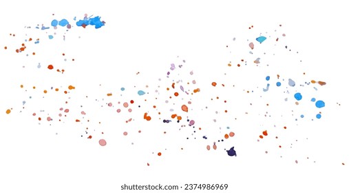 Conjunto de salpicaduras vectoriales de pinturas de acuarela