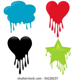 Set of Vector Splatter. Vector illustration.