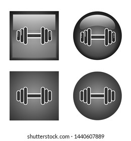set of vector sport icons. dumbbell illustration