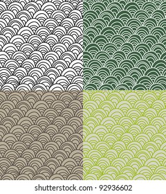 set of vector squamous textures