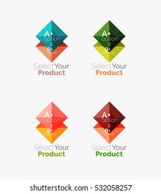 Conjunto de planos de fundo abstratos vetoriais ou infográficos para o seu conteúdo