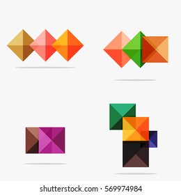 Conjunto de planos de fundo abstratos vetoriais ou infográficos para o seu conteúdo