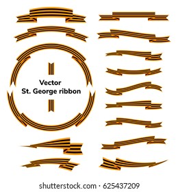set vector St. George ribbon, 9 may, victory day