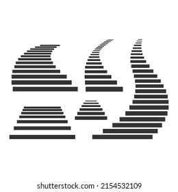 A set of vector stairs leading up, to the exit, to heaven.