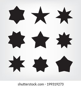 set of vector star icons isolated