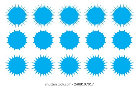 Conjunto de Insignias de Estallido de Vector. Sencillas etiquetas de Antiguas de estilo plano, pegatinas.