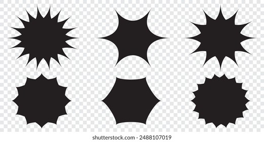 Conjunto de Insignias de Estallido de Vector. Sencillas etiquetas de Antiguas de estilo plano, pegatinas.