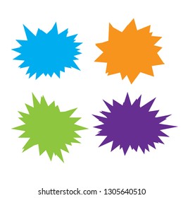 Set of vector starburst, sunburst badges. Starburst isolated icons set