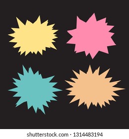 Set of vector starburst, sunburst badges. Starburst isolated icons set