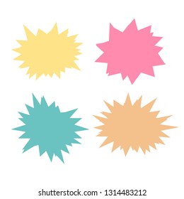 Set of vector starburst, sunburst badges. Starburst isolated icons set