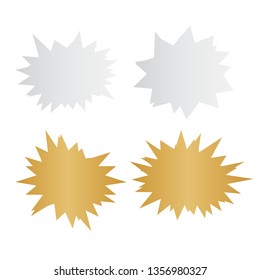 Set of vector starburst, sunburst badges. Starburst isolated icons set