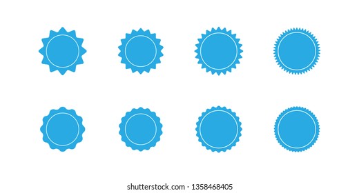 Set of vector starburst, sunburst badges. Promo offer element design.
