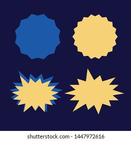 Set of vector starburst, sunburst badges. Starburst isolated icons set
