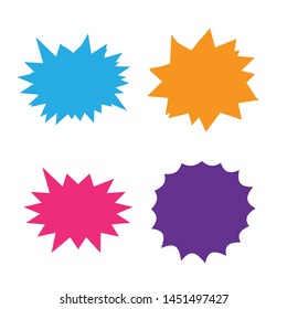 Set of vector starburst, sunburst badges. Starburst isolated icons set