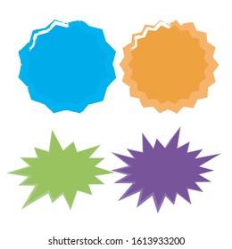 Set of vector starburst, sunburst badges. Starburst isolated icons set