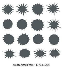 Set of vector starburst, sunburst badges. Starburst isolated icons set