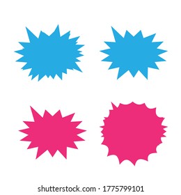 Set of vector starburst, sunburst badges. Starburst isolated icons set