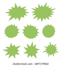 Set of vector starburst, sunburst badges. Starburst isolated icons set