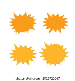 Juego de starburst vectorial, insignias de arrebato de sol. Juego de iconos aislados de Starburst